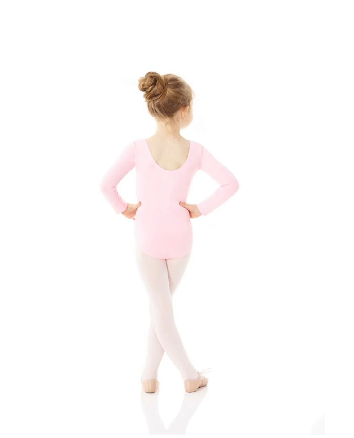 Mondor Cotton Long Sleeve Leotard Girls