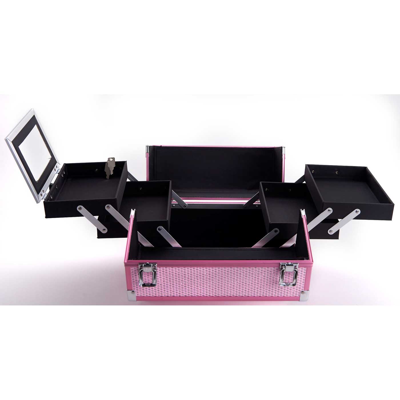 Kissed By Glitter Mirror Style Tackle Box Makeup Case