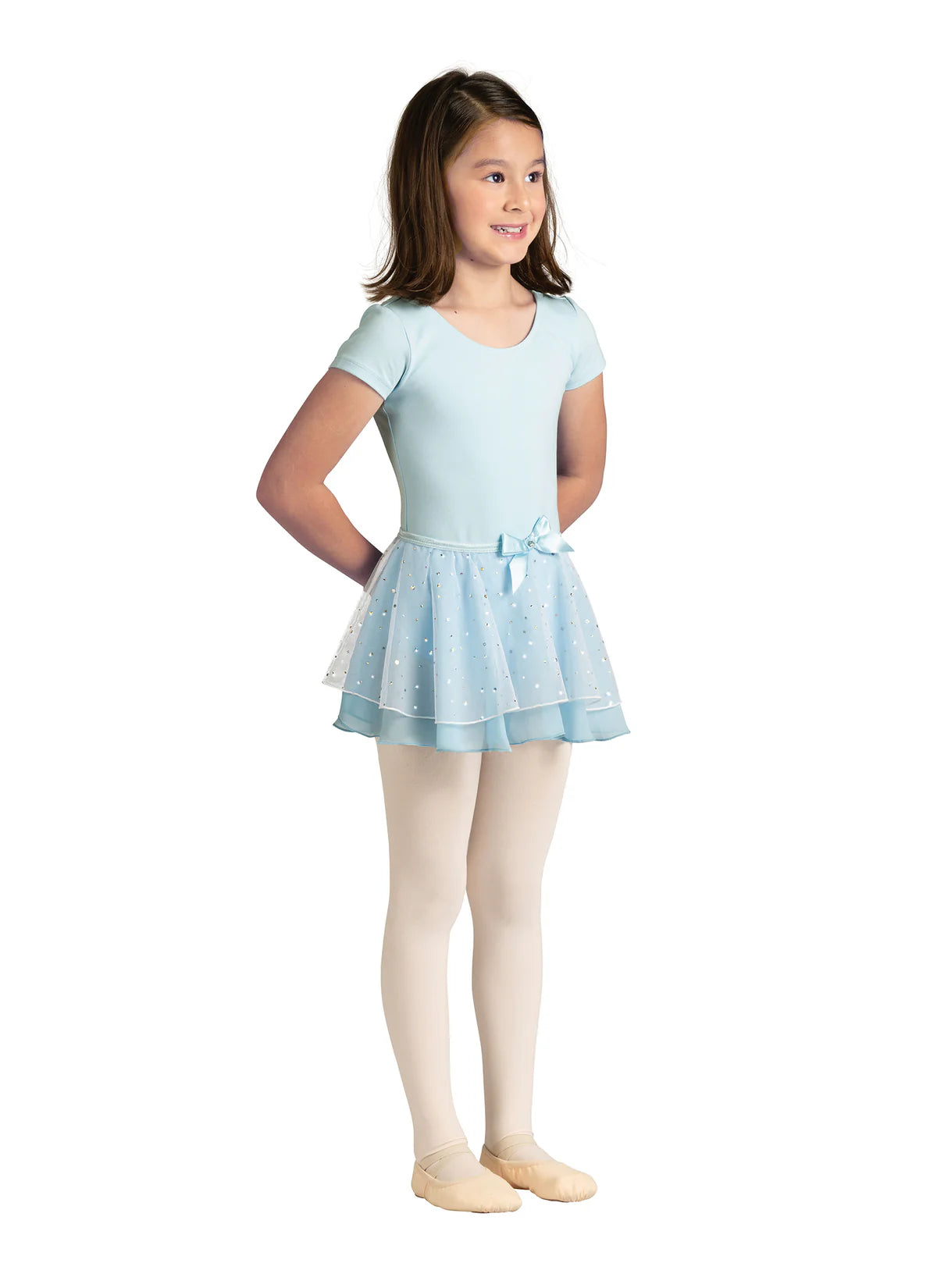 Danznmotion Crystal Sparkle Dance Skirt - Girls