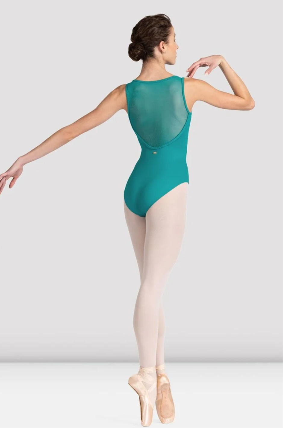 Mirella Miami Boat Neck Mesh Back Tank Leotard - Womens