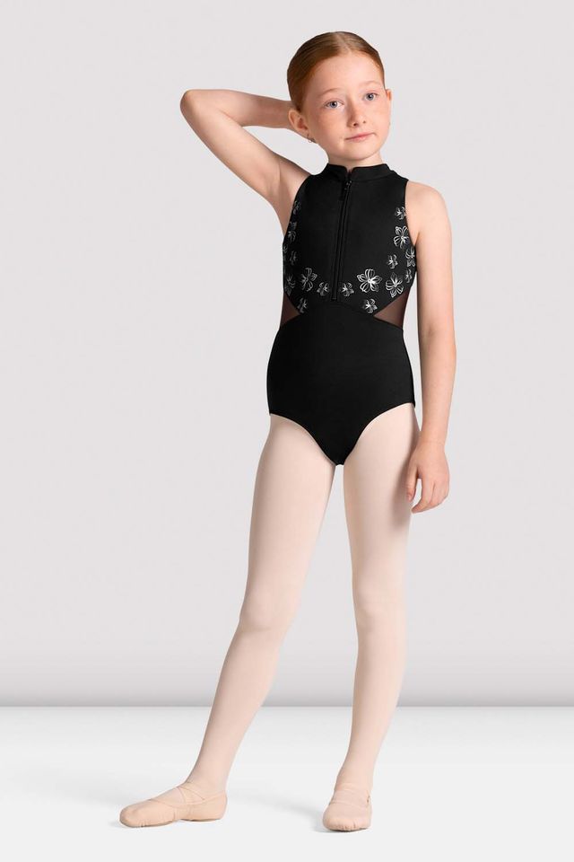 Bloch Cayla Zip Front  Halter Leo Girls