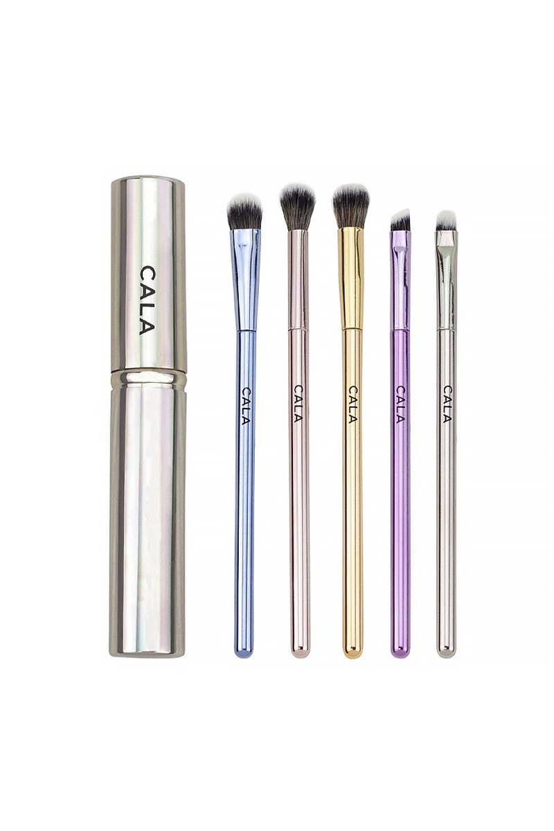 Pineapple Beauty CALA 5 pcs "Eye Need It"  Brush Set w/ Case