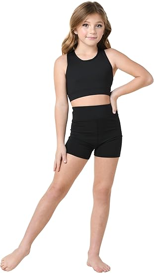 Danznmotion Hi-Waist Mid-Length Shorts Girls