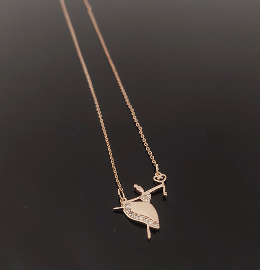 FH2 Rose Gold Ballerina Necklace