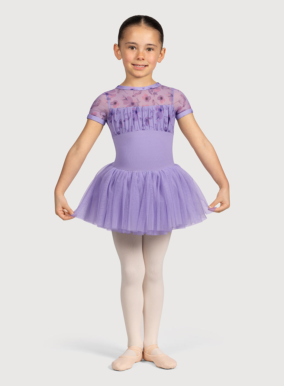 Bloch Petal Print Cap Slv Tutu Leo