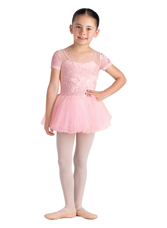 Bloch Delilah Velvet Cap Sleeve Tutu Leo-Girls