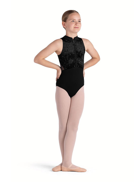 Bloch Tanya Velvet Mock Neck Leotard Girls