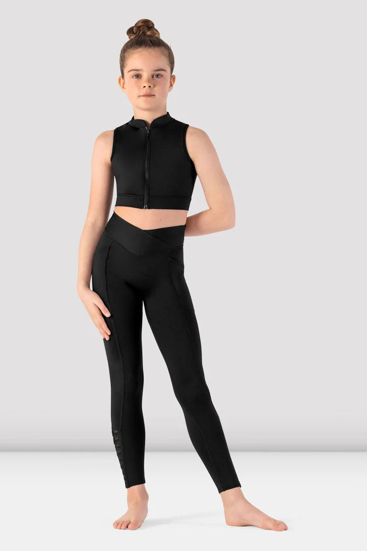 Bloch Jacky Zip Front Crop Top Girls