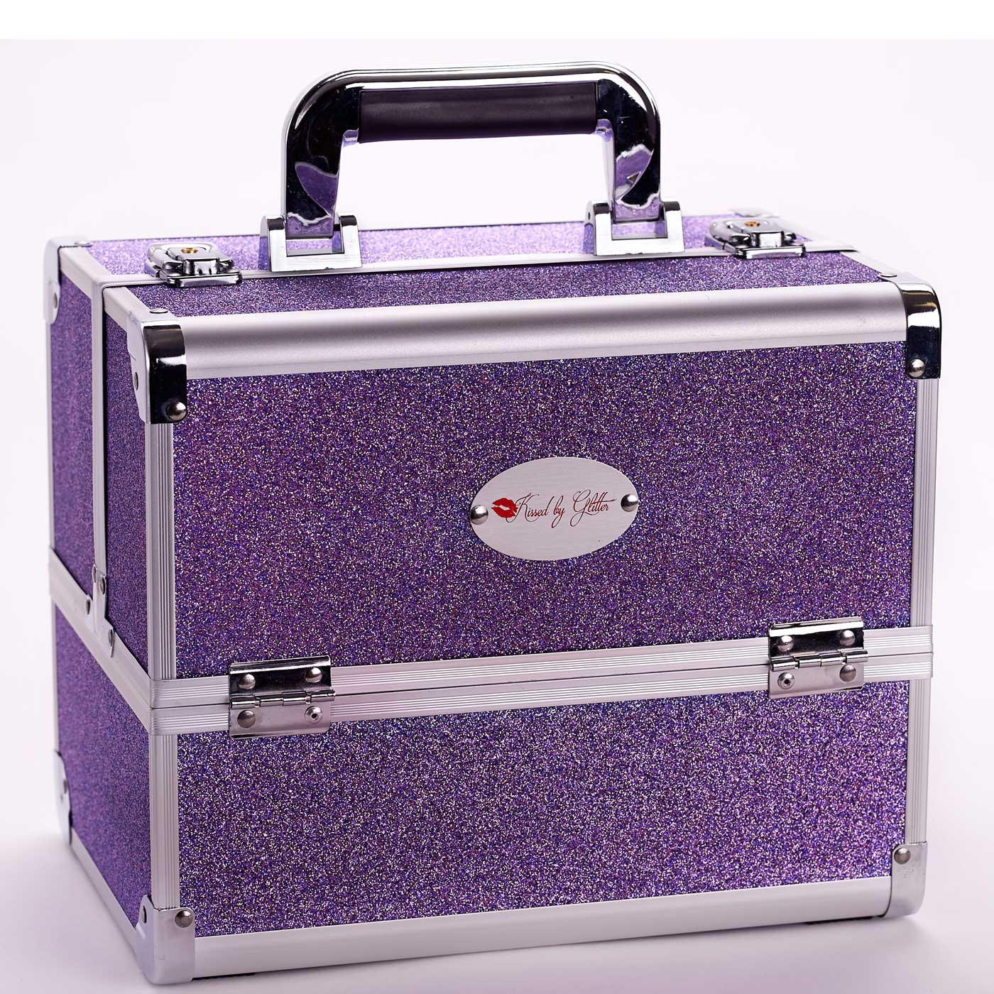 Kissed By Glitter Mirror Style Tackle Box Makeup Case