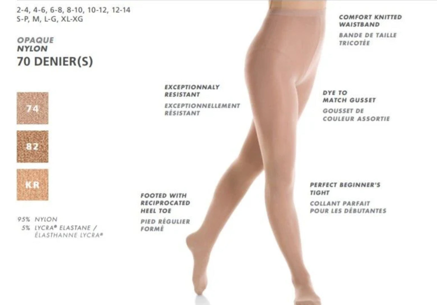 Mondor Opaque Skating Tights