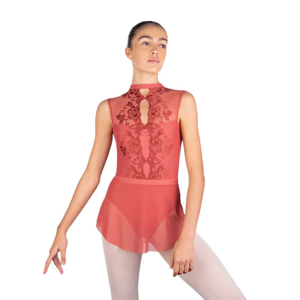 Ballet Rosa Mirelle Lace Front High Neck Tank Leotard - Womens