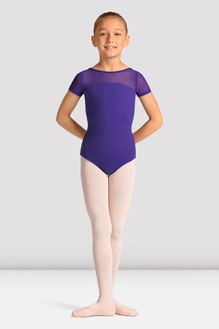 Mirella Celestia Scoop Neckline Short Sleeve Leo - Girls