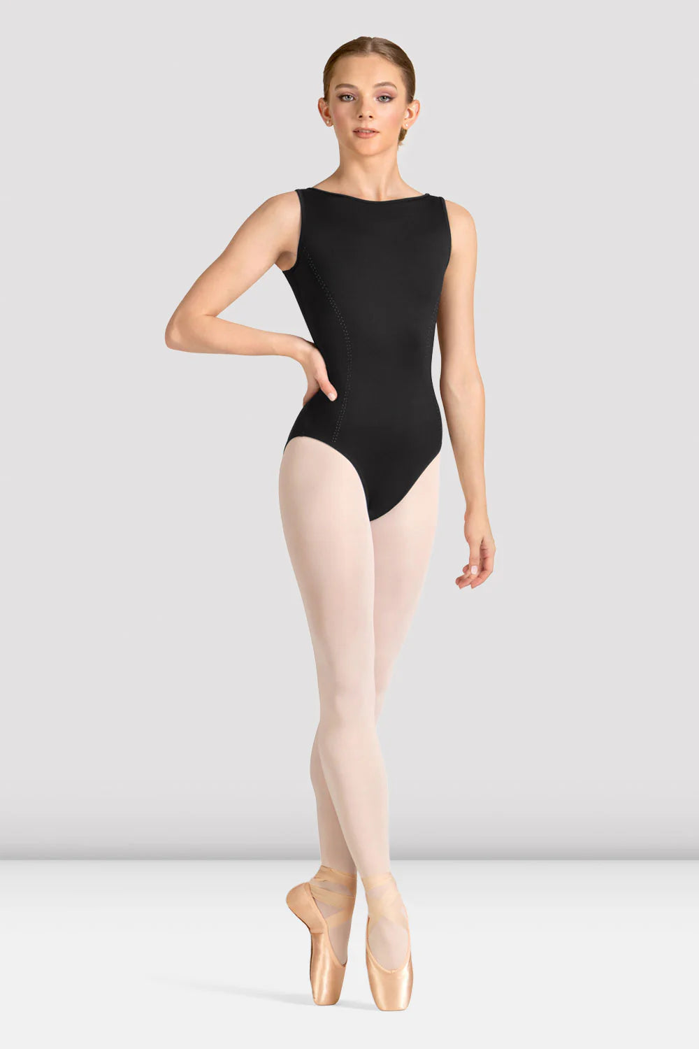 Mirella Celeste Boat Neck Mesh Back Leo