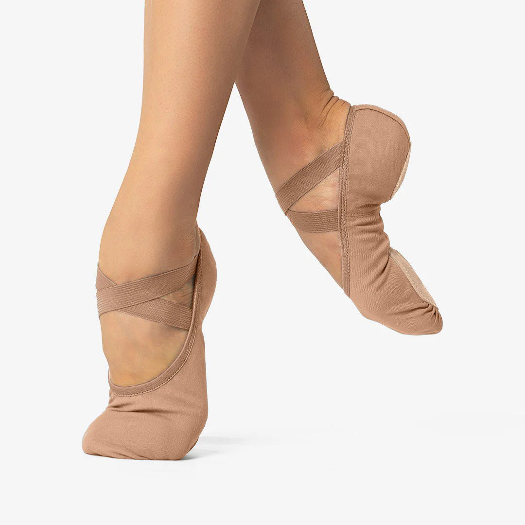 So Danca Stretch Canvas Split Sole Ballet Slipper Sand/Suntan/Mocha