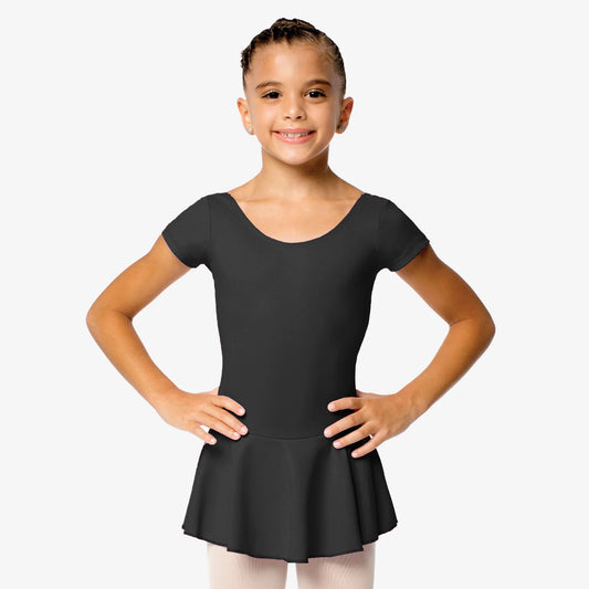 So Danca Christabel Cap Sleeve Dress Leo w/ Bow on Back - Childs