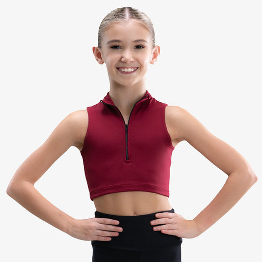 So Danca Bralette Halter Top With Zipper Childs