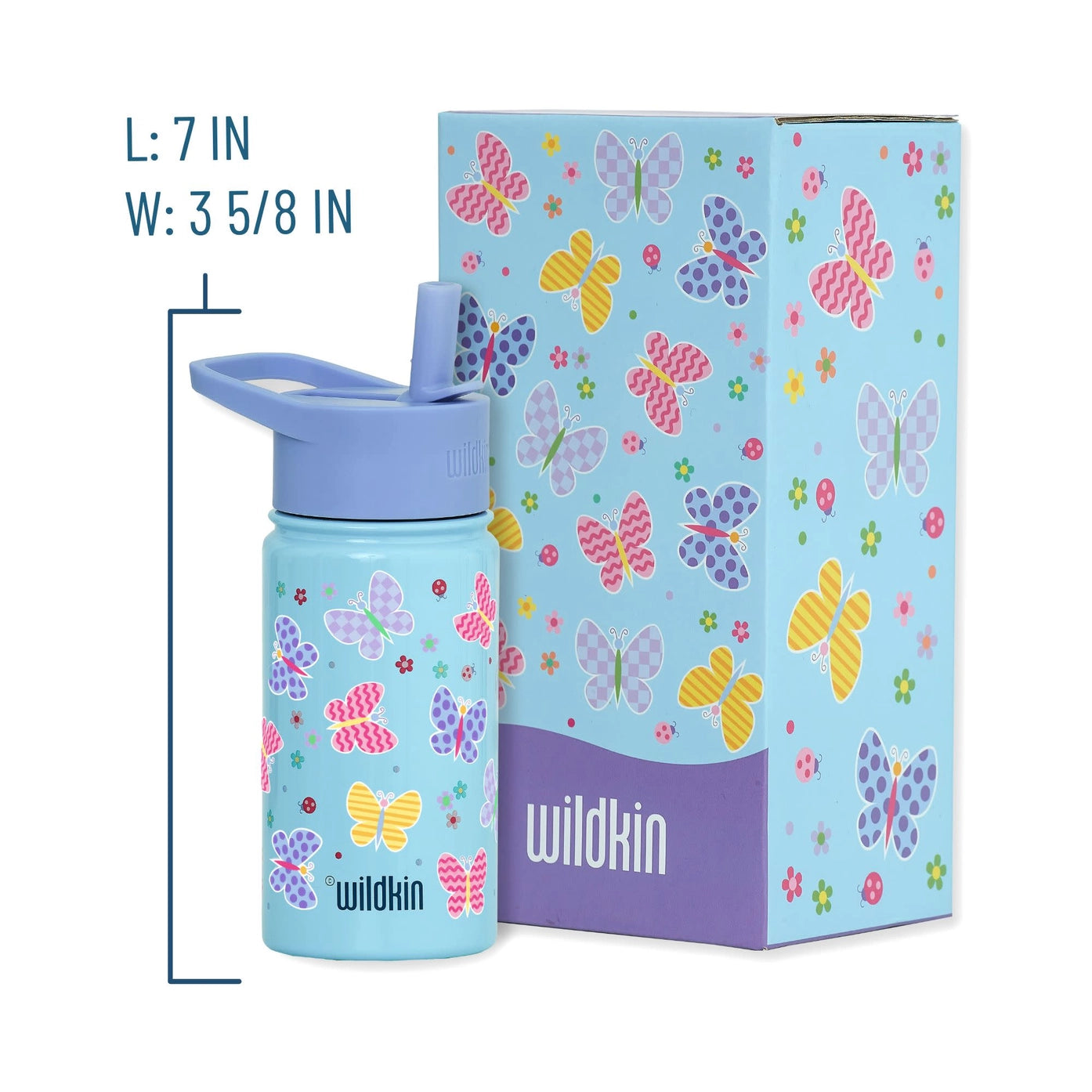 Wildkin Butterfly Water Bottle - 14oz