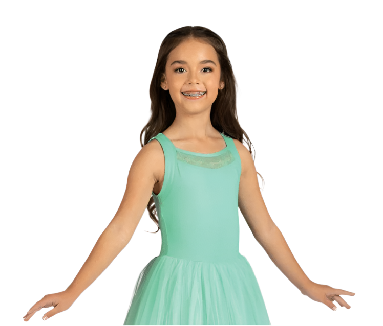 Danznmotion Brynn Tank Flocked Dress Girls