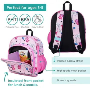 Wildkin JumpOff Jo Pink Dino Backpack - 12 inch