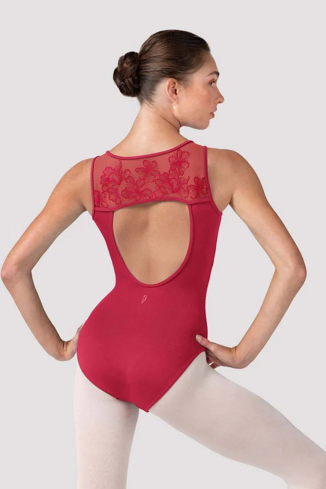 Bloch Layla Floral Square Back Leo Girls
