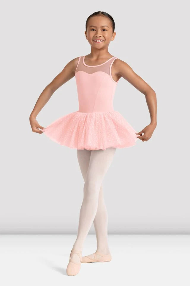 Mirella Kaleido Scoop Neck Tutu Leo - Girls