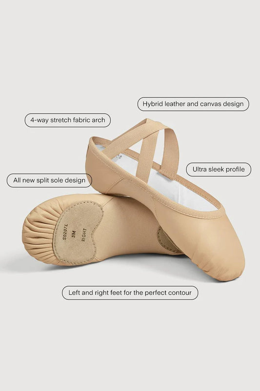 Bloch Enhance Split Sole Leather Ballet Shoes Ladies