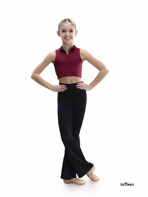 So Danca Bralette Halter Top With Zipper Childs